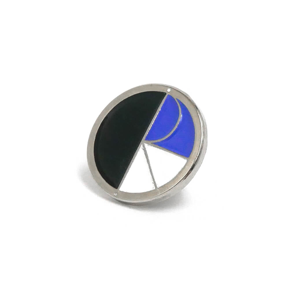 POLAR BADGE ポーラー バッジ TRIO FILL LOGO PIN NAVY/BLUE/WHITE スケートボード スケボー 1