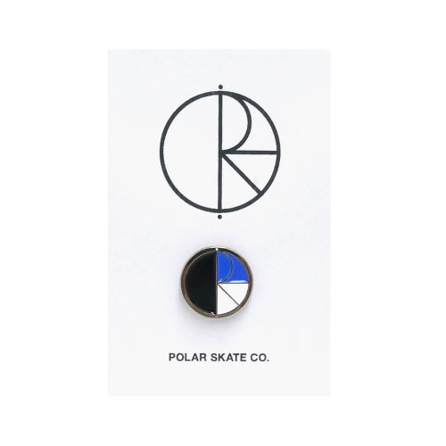 POLAR BADGE ポーラー バッジ TRIO FILL LOGO PIN NAVY/BLUE/WHITE スケートボード スケボー 3