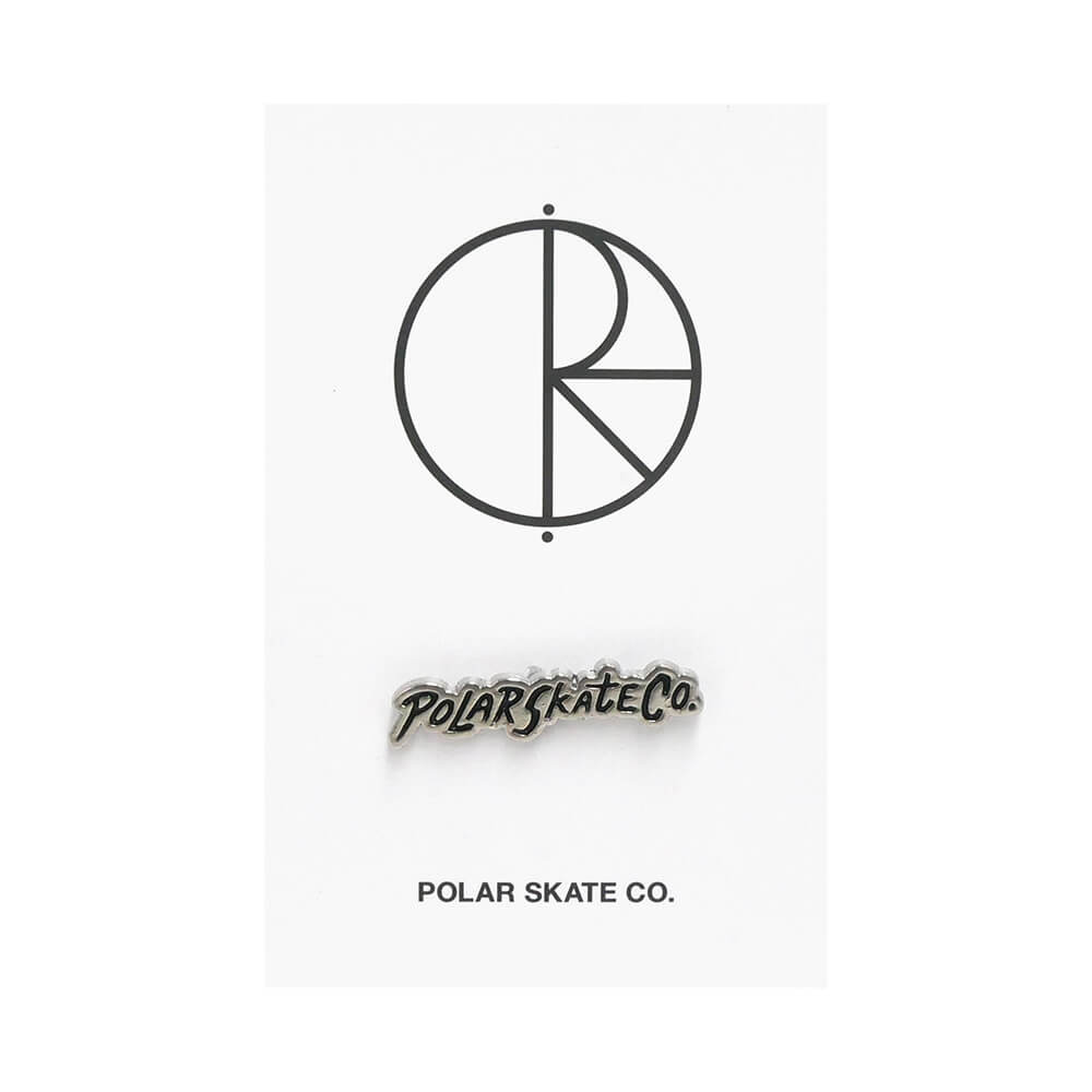 POLAR BADGE ポーラー バッジ SURF LOGO PIN SILVER スケートボード スケボー 3