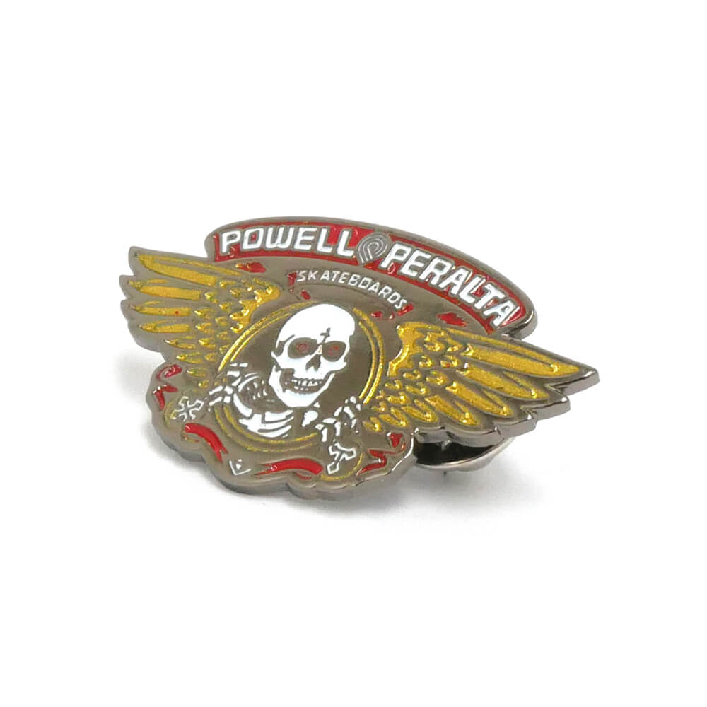 POWELL PERALTA BADGE パウエルペラルタ バッジ WINGED RIPPER LAPEL PIN RED スケートボード スケボー 1