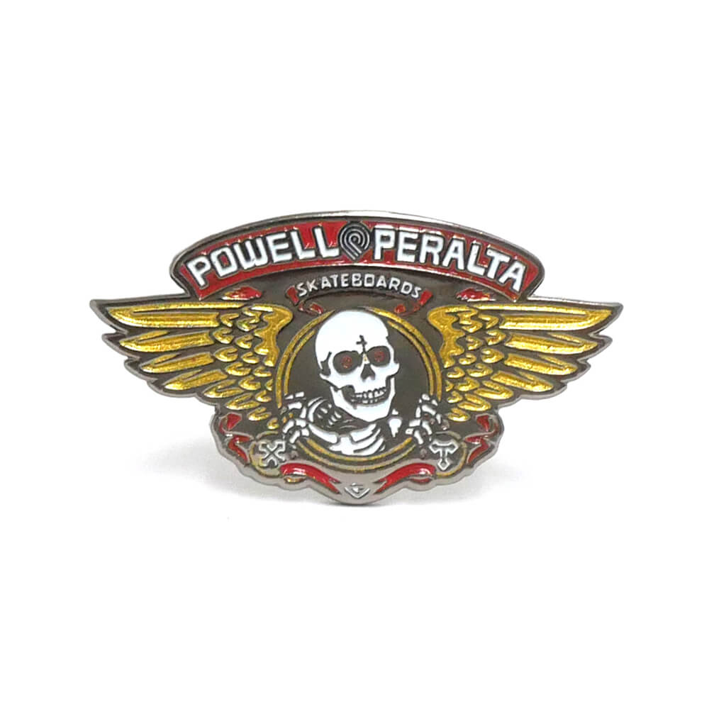 POWELL PERALTA BADGE パウエルペラルタ バッジ WINGED RIPPER LAPEL PIN RED スケートボード スケボー 3