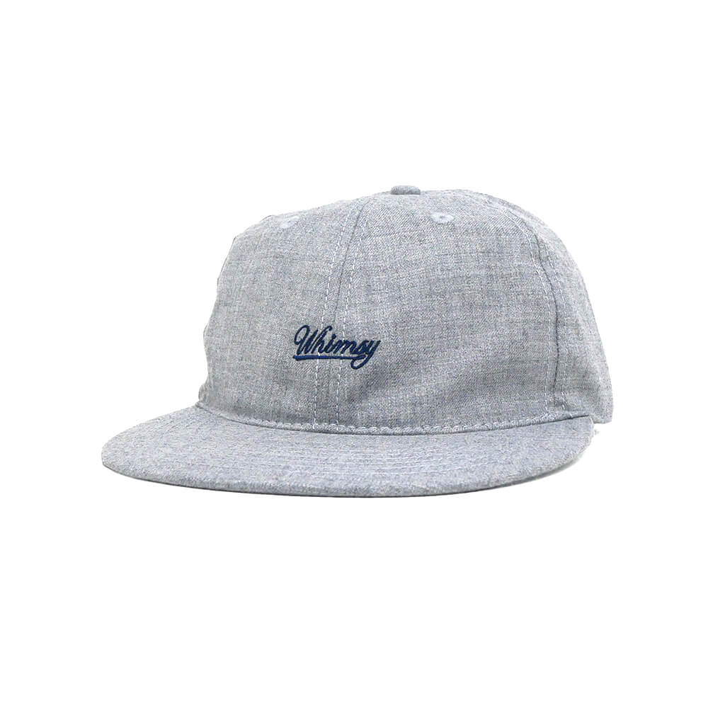 WHIMSY CAP< ウィムジー キャップ SMALL LOGO GREY スケートボード スケボー 