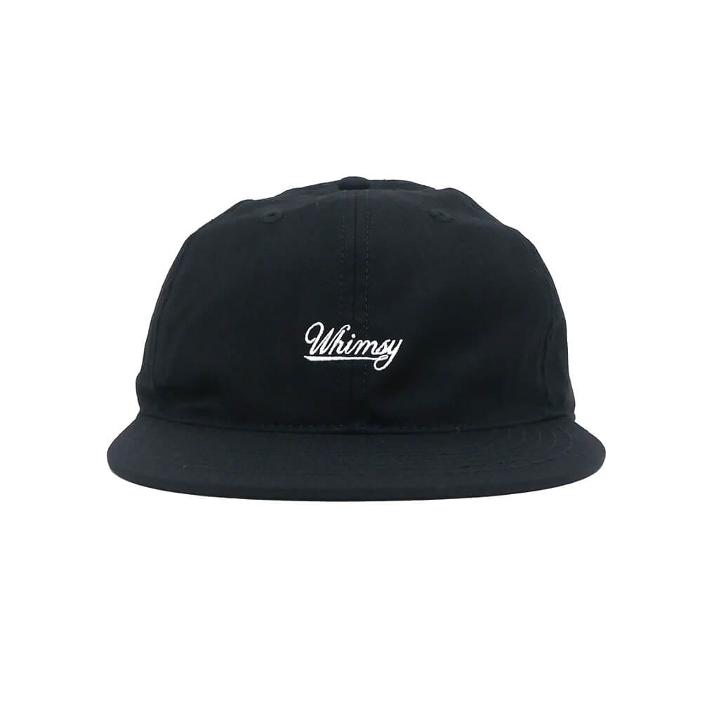 WHIMSY CAP< ウィムジー キャップ SMALL LOGO BLACK スケートボード スケボー 1