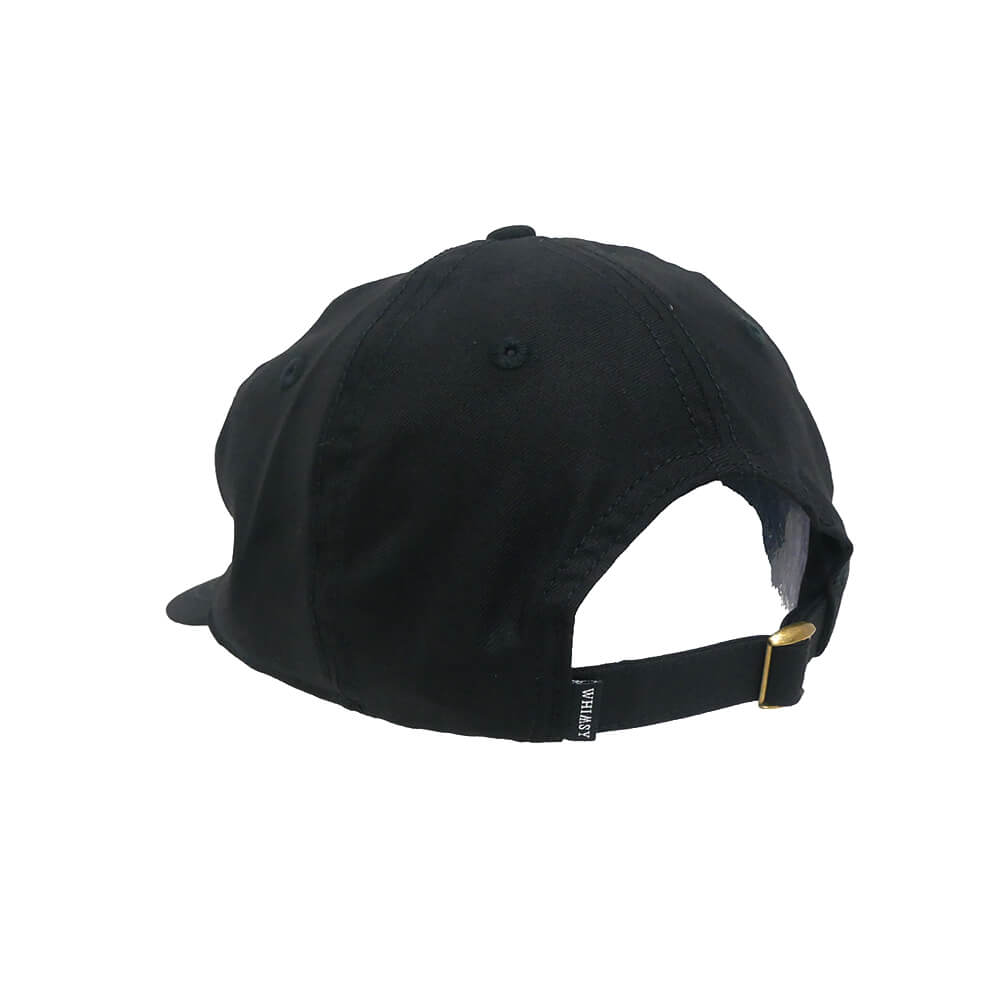 WHIMSY CAP< ウィムジー キャップ SMALL LOGO BLACK スケートボード スケボー 2