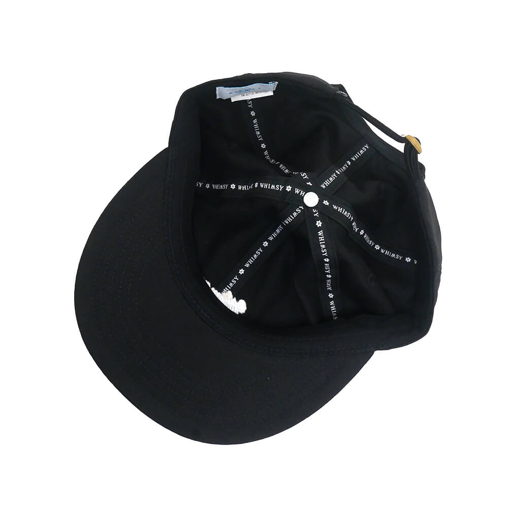 WHIMSY CAP< ウィムジー キャップ SMALL LOGO BLACK スケートボード スケボー 3