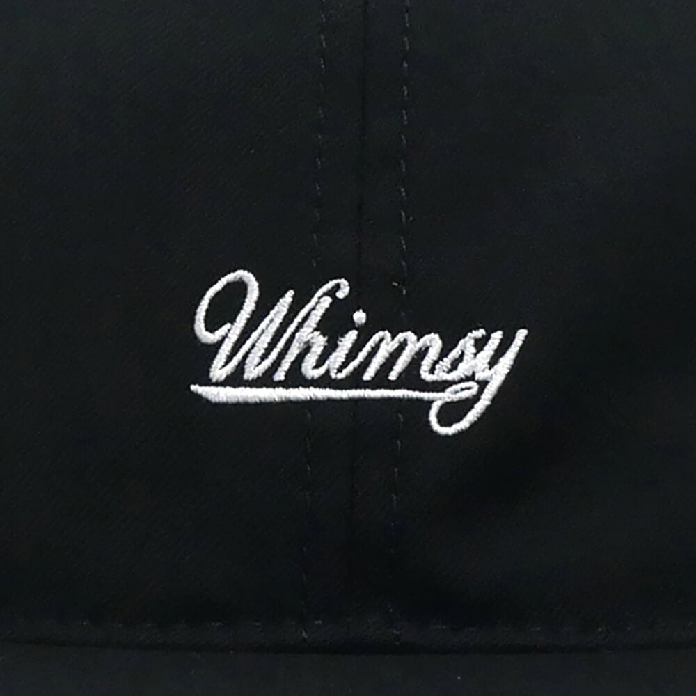 WHIMSY CAP< ウィムジー キャップ SMALL LOGO BLACK スケートボード スケボー 4