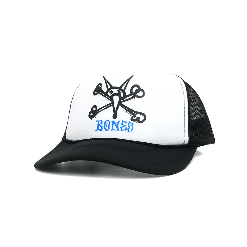 POWELL PERALTA MESHCAP パウエルペラルタ メッシュキャップ RAT BONES TRUCKER SNAPBACK WHITE/BLACK スケートボード スケボー