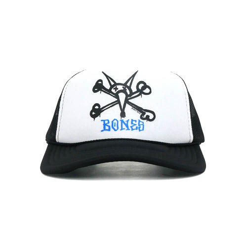 POWELL PERALTA MESHCAP パウエルペラルタ メッシュキャップ RAT BONES TRUCKER SNAPBACK WHITE/BLACK スケートボード スケボー 1