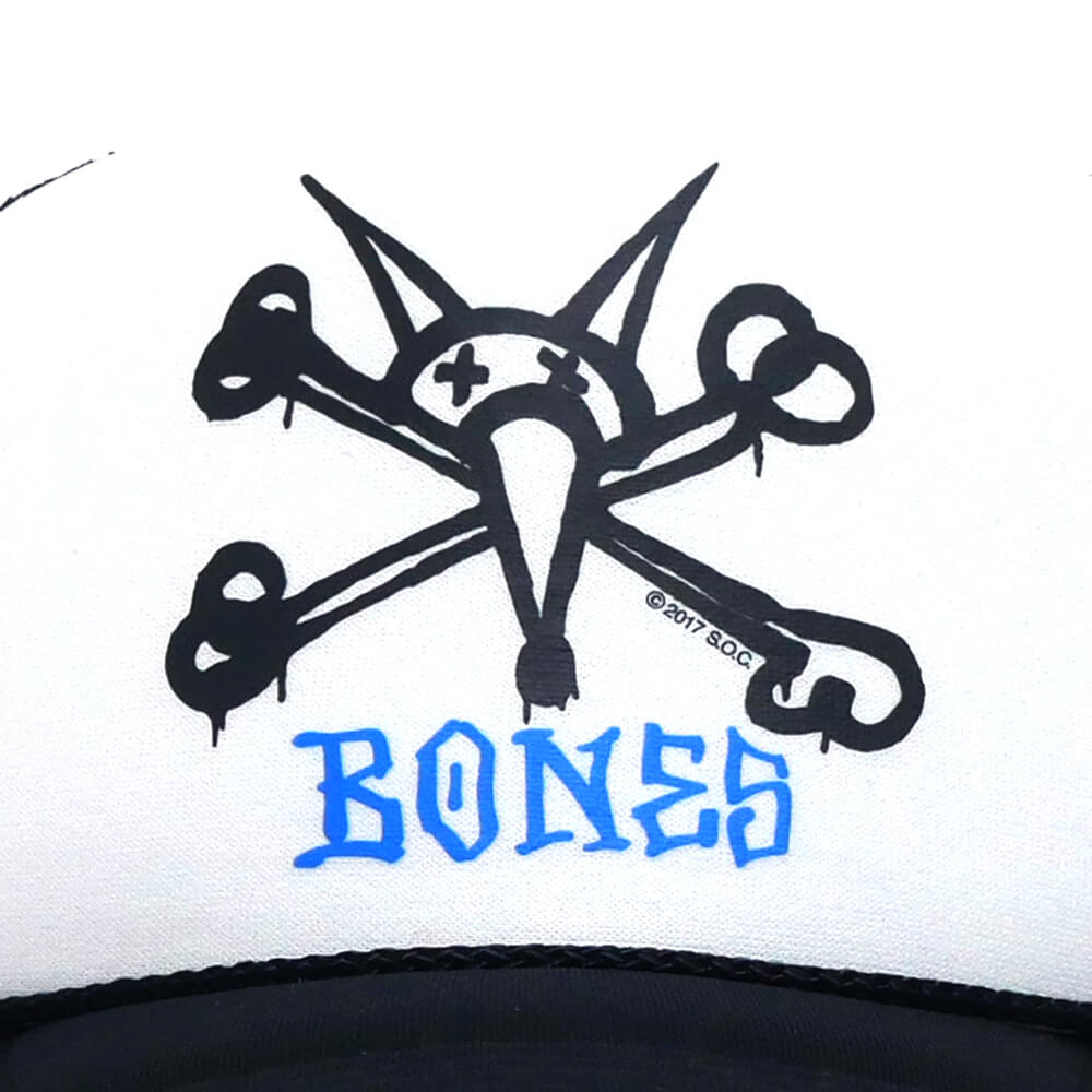 POWELL PERALTA MESHCAP パウエルペラルタ メッシュキャップ RAT BONES TRUCKER SNAPBACK WHITE/BLACK スケートボード スケボー 4