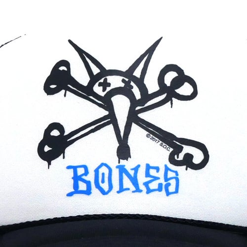POWELL PERALTA MESHCAP パウエルペラルタ メッシュキャップ RAT BONES TRUCKER SNAPBACK WHITE/BLACK スケートボード スケボー 4