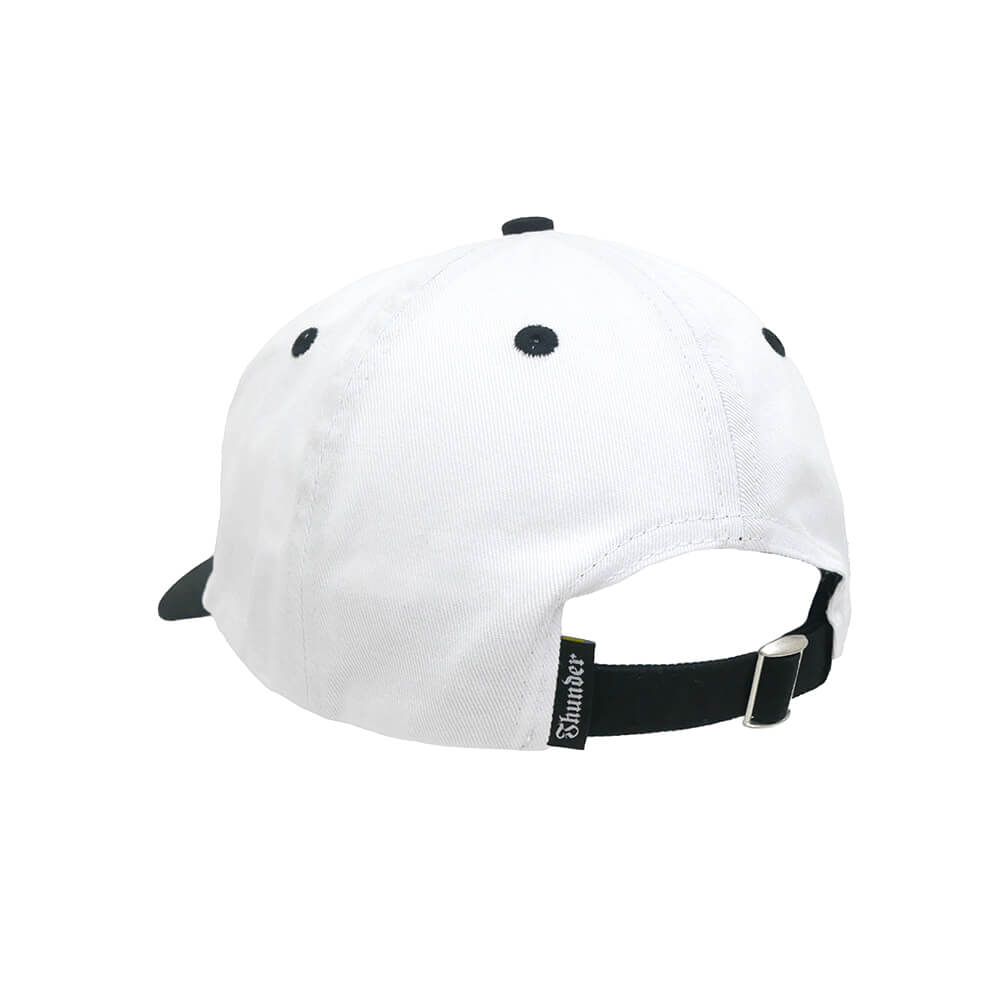 THUNDER CAP サンダー キャップ BOLT SCRIPT STRAPBACK WHITE/BLACK スケートボード スケボー 2