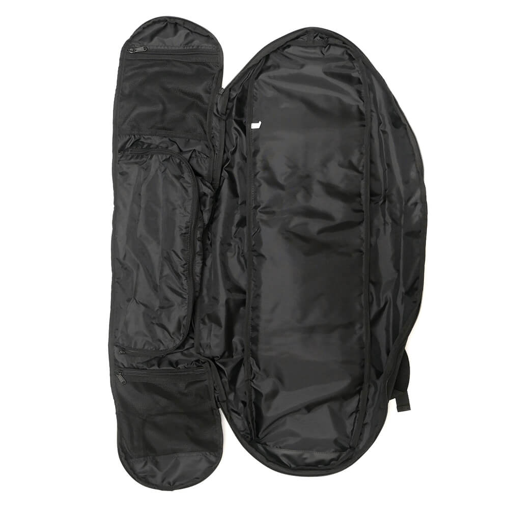 スケートボード収納可能 ESCAPO.TOKYO SKATE BAG エスカポ バッグ バックパック リュック E26 BLACK/BLACK スケートボード スケボー 4