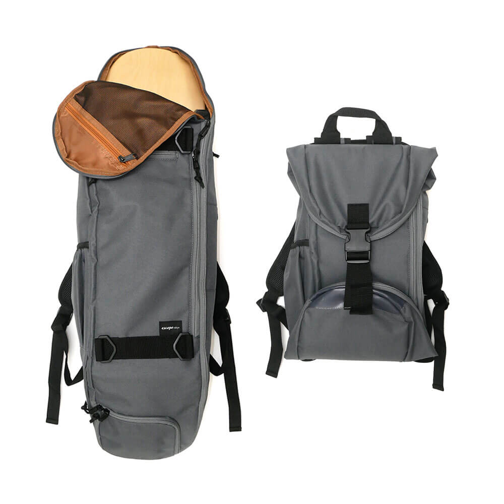 スケートボード収納可能 ESCAPO.TOKYO SKATE BAG エスカポ バッグ バックパック リュック E25 GREY/CAMEL スケートボード スケボー 1