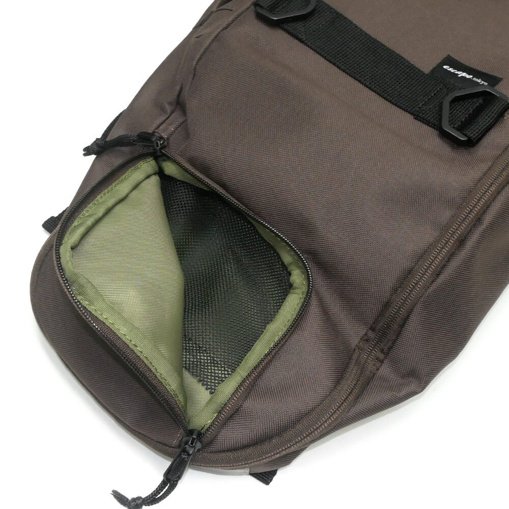 スケートボード収納可能 ESCAPO.TOKYO SKATE BAG エスカポ バッグ バックパック リュック E24 BROWN/OLIVE スケートボード スケボー 6