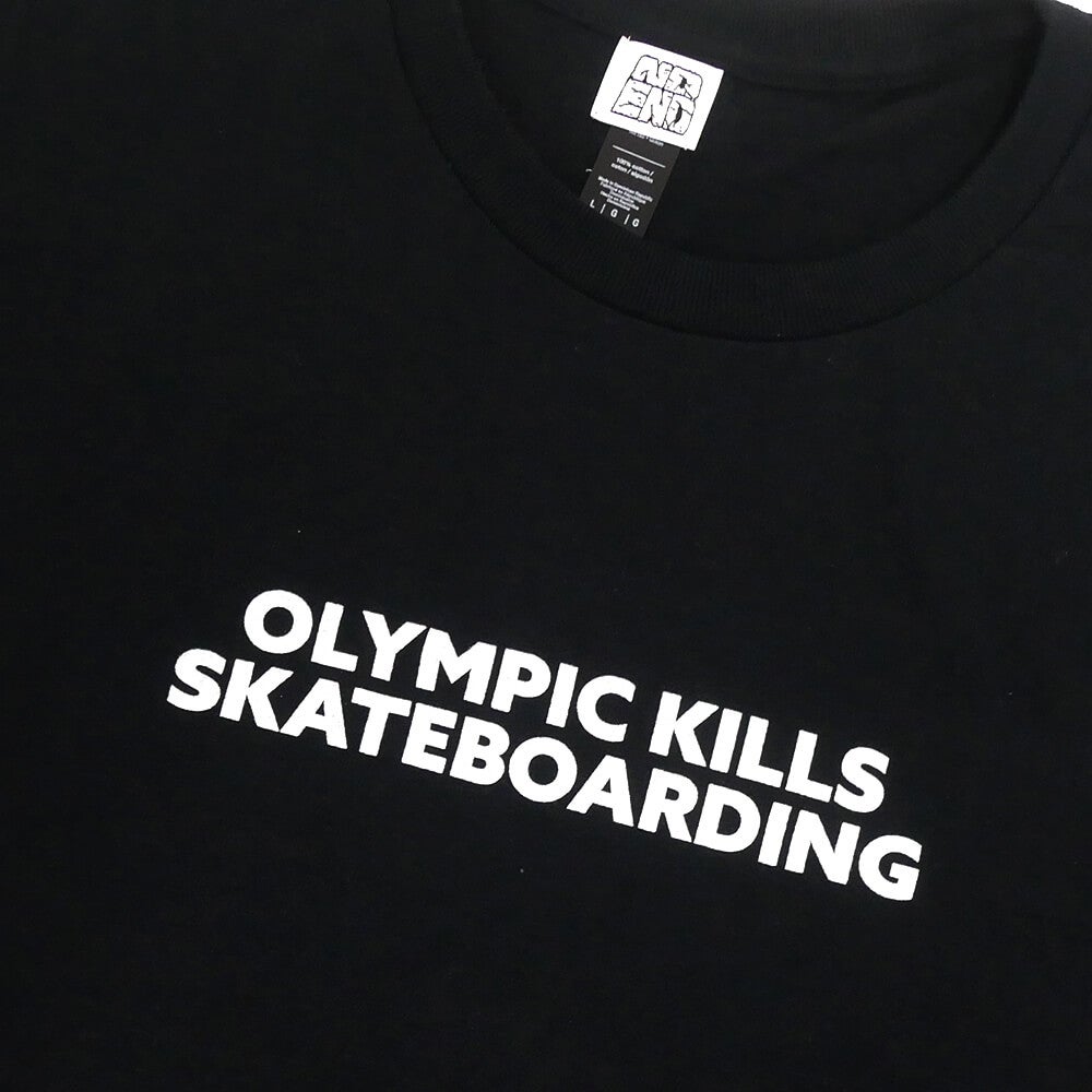 NO END T-SHIRT ノーエンド Tシャツ KILLS BLACK スケートボード スケボー 1
