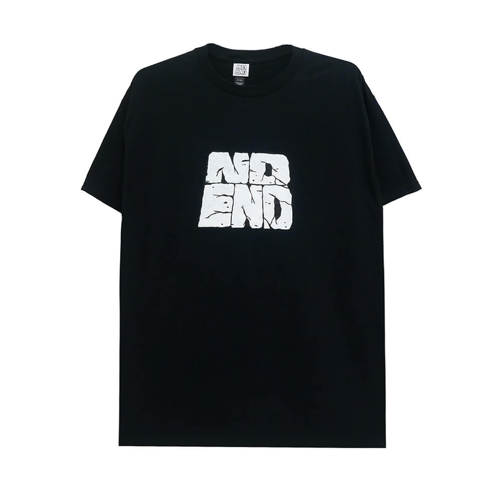 NO END T-SHIRT ノーエンド Tシャツ<br> LOGO BLACK スケートボード スケボー