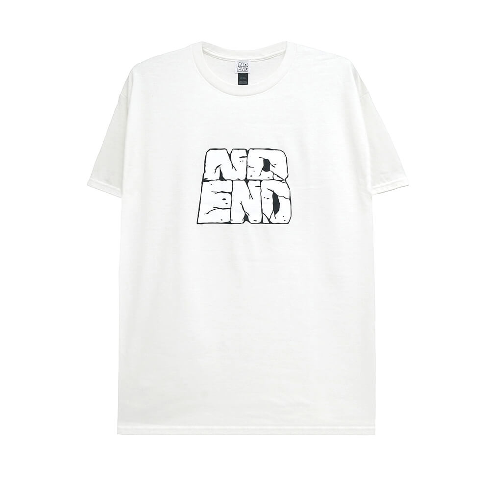 NO END T-SHIRT ノーエンド Tシャツ LOGO WHITE スケートボード スケボー 
