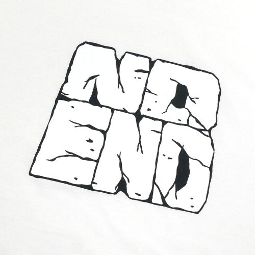 NO END T-SHIRT ノーエンド Tシャツ LOGO WHITE スケートボード スケボー 1