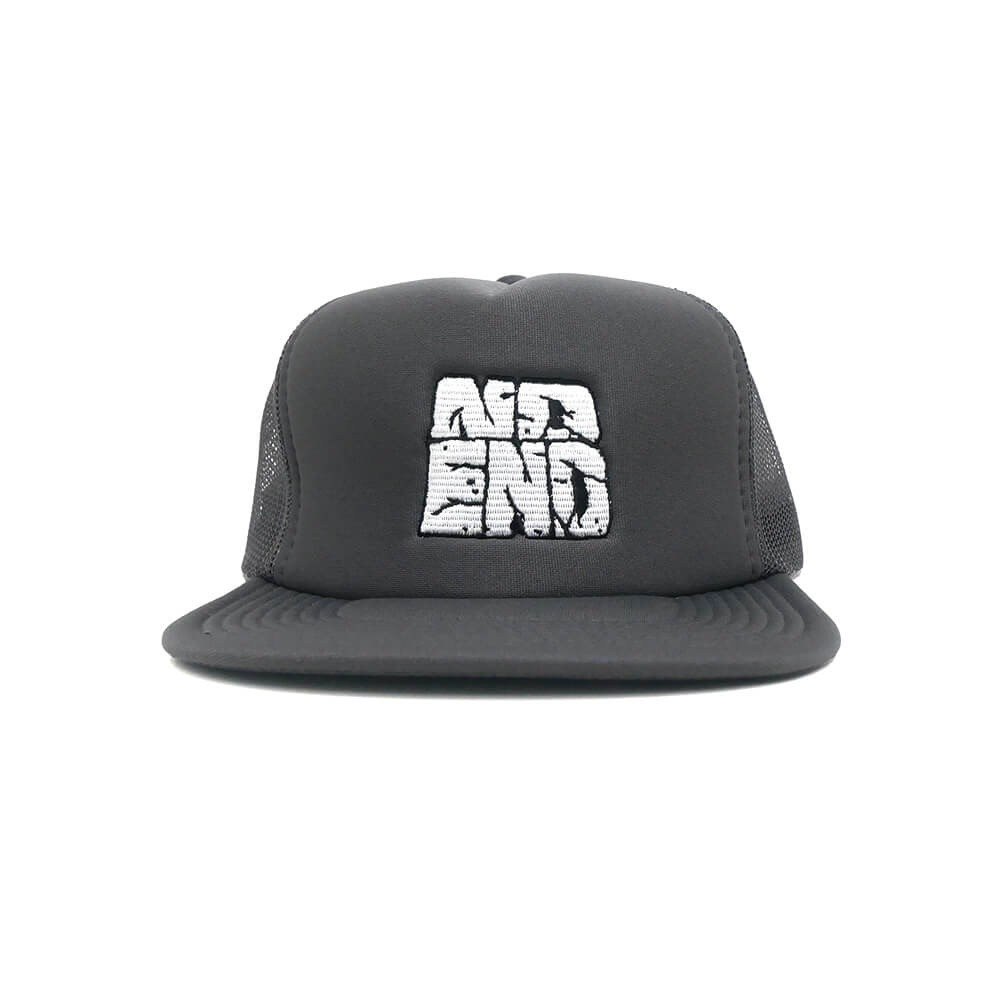 NO END MESHCAP ノーエンド メッシュキャップ  LOGO MESH  CHARCOAL スケートボード スケボー 1