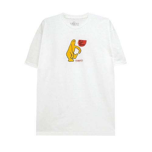 KROOKED T-SHIRT  クルキッド  Tシャツ  GET IT STRAIT  WHITE  スケートボード スケボー 