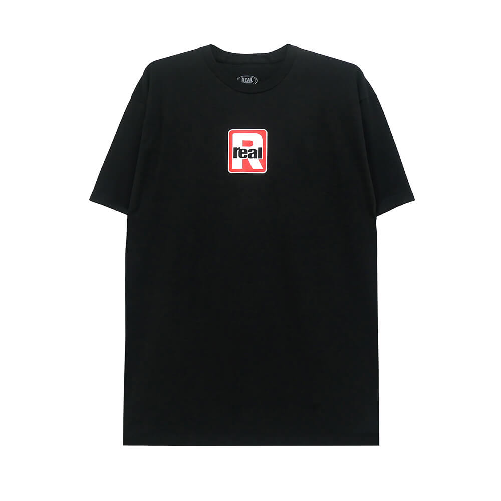 REAL T-SHIRT リアル Tシャツ  RADIUSED  BLACK  スケートボード スケボー 