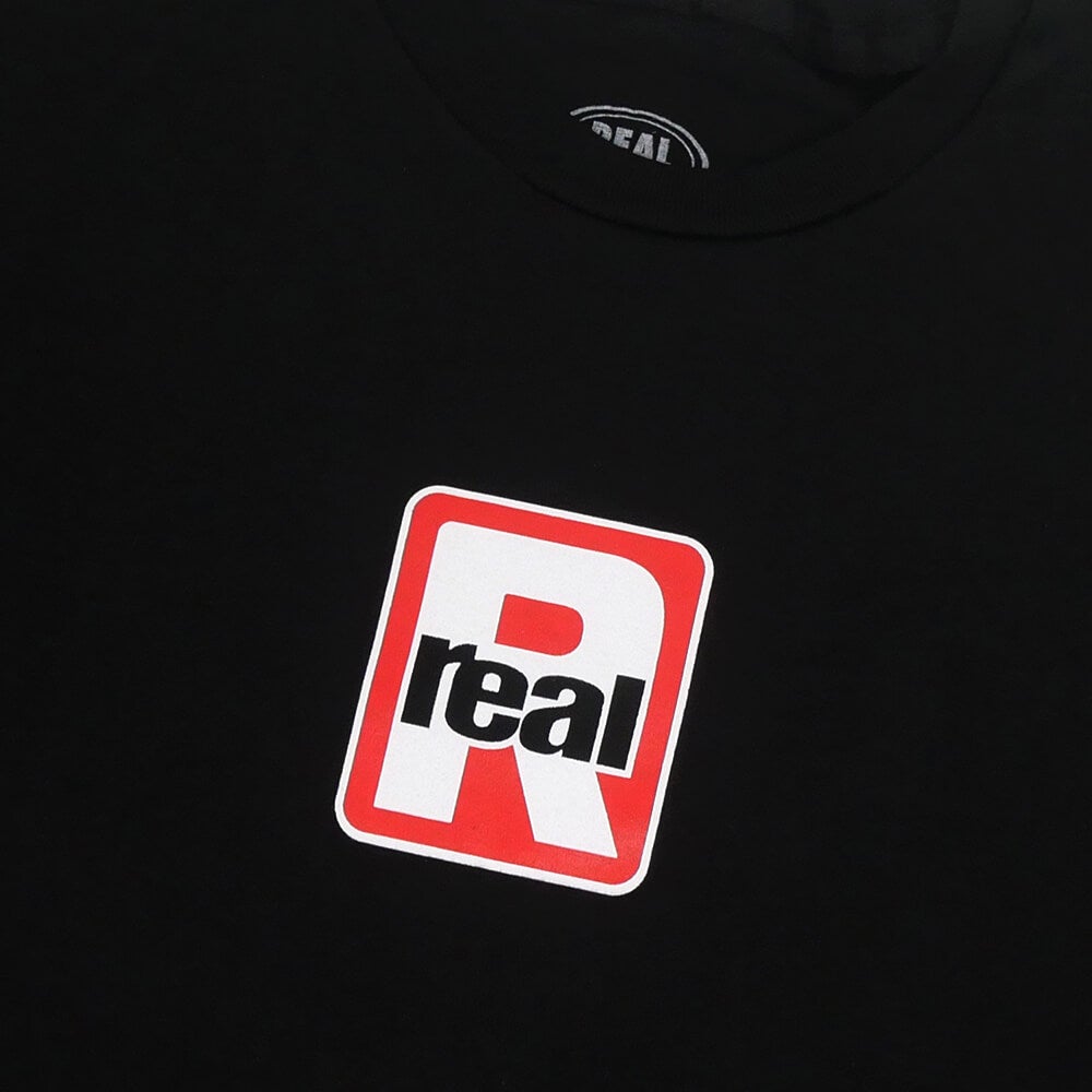 REAL T-SHIRT リアル Tシャツ  RADIUSED  BLACK  スケートボード スケボー 1