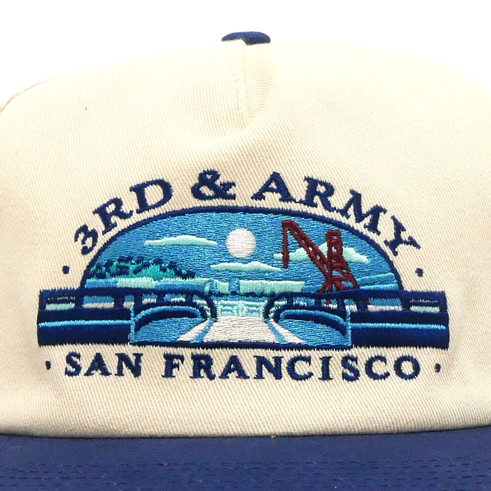 REAL CAP リアル キャップ THIRD & ARMY SNAPBACK NATURAL/NAVY