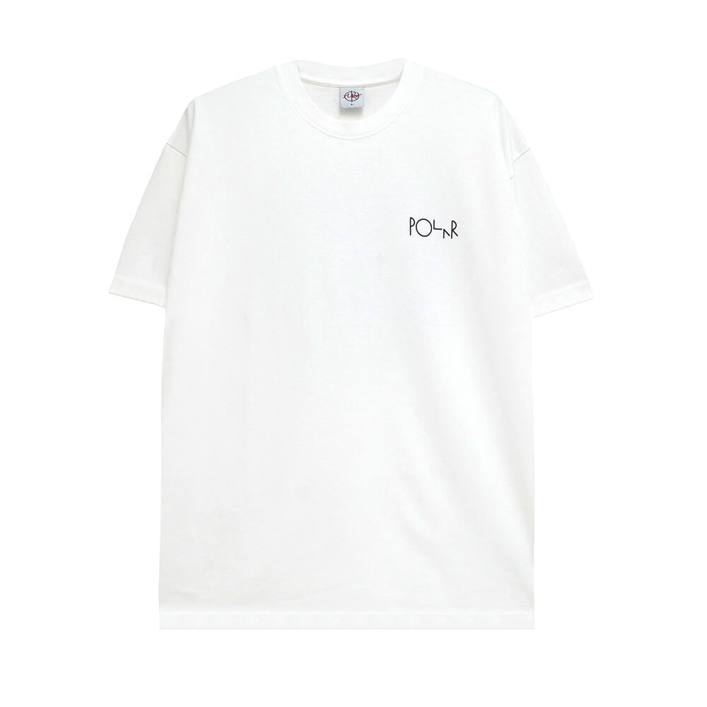 POLAR T-SHIRT  ポーラー Tシャツ  FILL LOGO KLEZ CROSSING  WHITE スケートボード スケボー 1