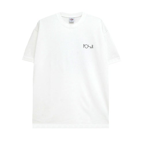 POLAR T-SHIRT  ポーラー Tシャツ  FILL LOGO KLEZ CROSSING  WHITE スケートボード スケボー 1