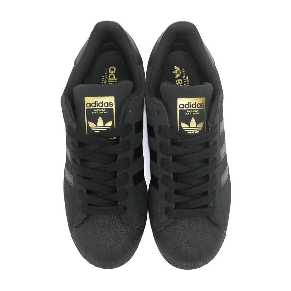 ADIDAS SKATEBOARDING SHOES アディダススケートボーディング シューズ スニーカー スーパースター SUPERSTAR ADV BLACK/BLACK/GOLD KZ8893 スケートボード スケボー 2