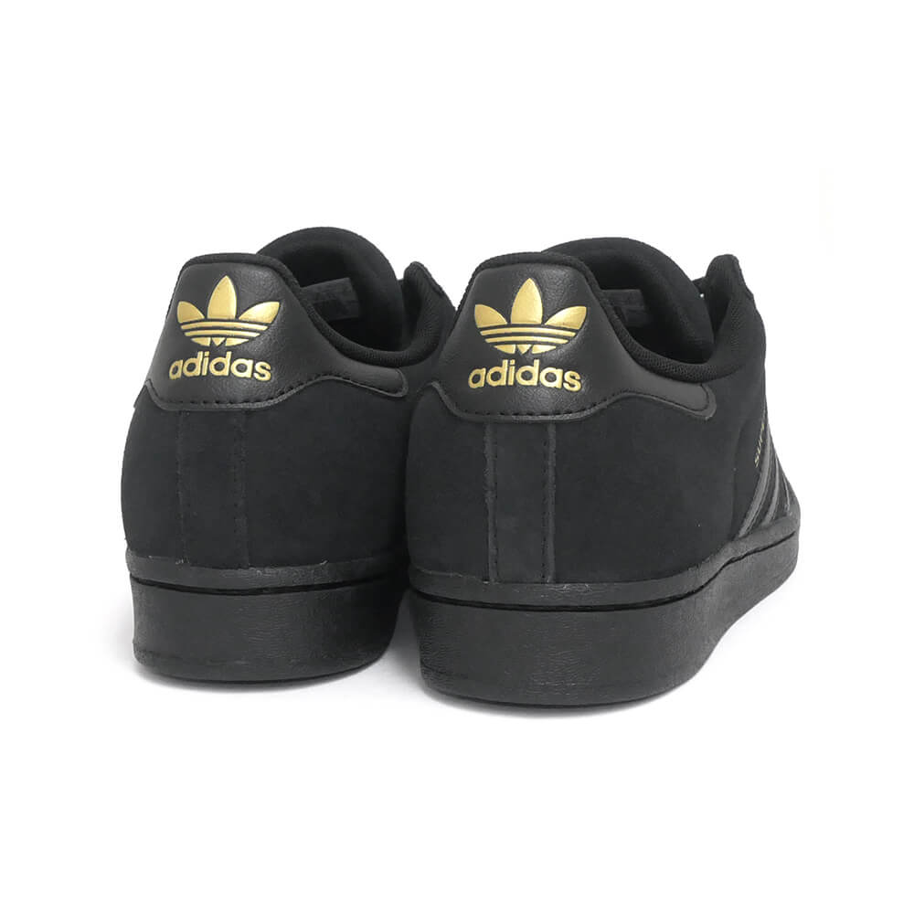 ADIDAS SKATEBOARDING SHOES アディダススケートボーディング シューズ スニーカー スーパースター SUPERSTAR ADV BLACK/BLACK/GOLD KZ8893 スケートボード スケボー 3