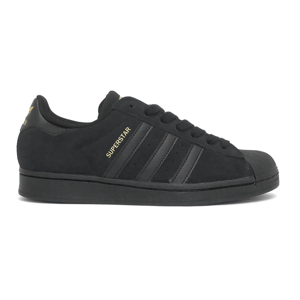 ADIDAS SKATEBOARDING SHOES アディダススケートボーディング シューズ スニーカー スーパースター SUPERSTAR ADV BLACK/BLACK/GOLD KZ8893 スケートボード スケボー 4