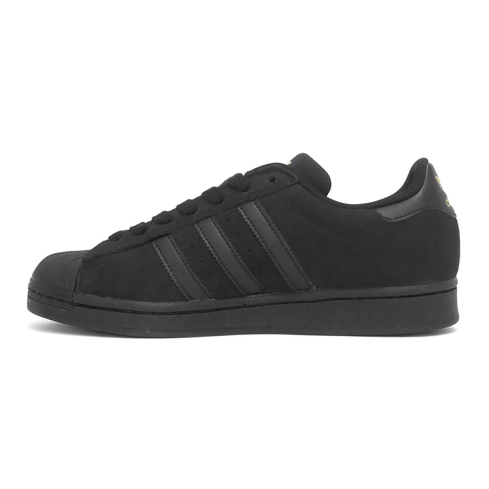 ADIDAS SKATEBOARDING SHOES アディダススケートボーディング シューズ スニーカー スーパースター SUPERSTAR ADV BLACK/BLACK/GOLD KZ8893 スケートボード スケボー 5