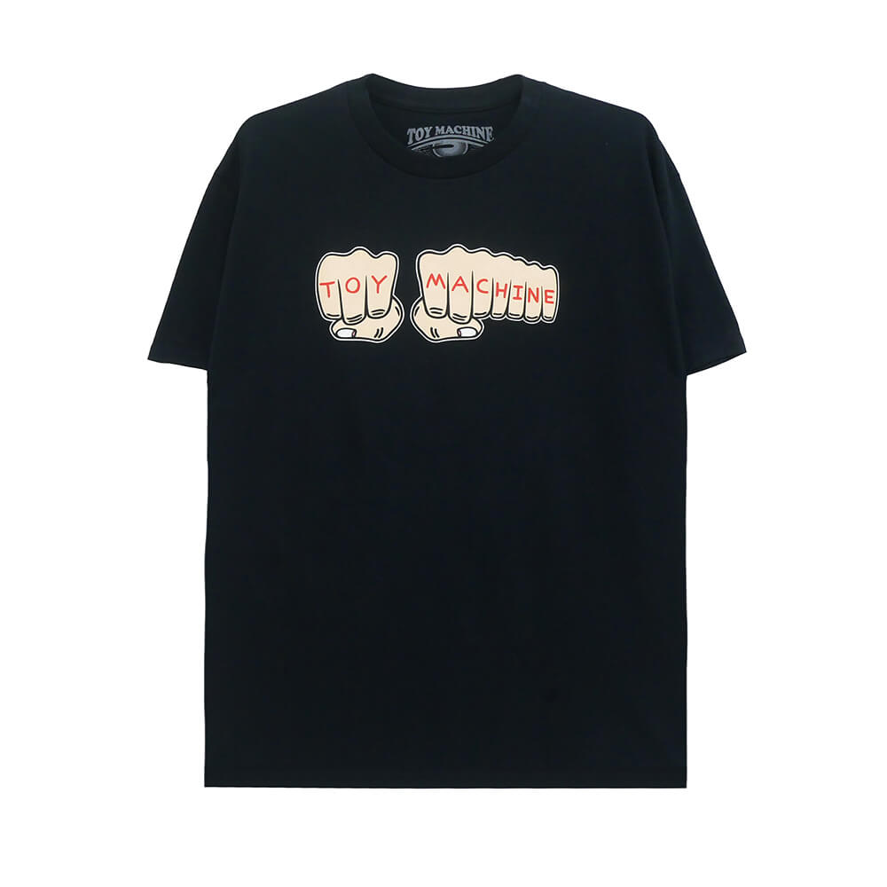TOY MACHINE T-SHIRT トイマシーン  Tシャツ  FISTS  BLACK  スケートボード スケボー
