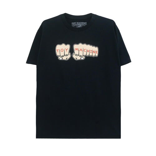 TOY MACHINE T-SHIRT トイマシーン  Tシャツ  FISTS  BLACK  スケートボード スケボー