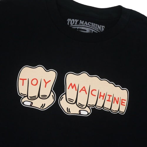 TOY MACHINE T-SHIRT トイマシーン  Tシャツ  FISTS  BLACK  スケートボード スケボー 1