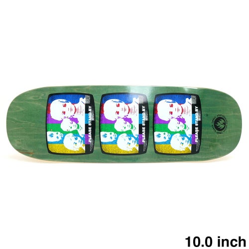 BLACK LABEL DECK ブラックレーベル デッキ TEAM STAND BY GREEN STAIN 10.0 JUMBOTRON SHAPE スケートボード スケボー 1