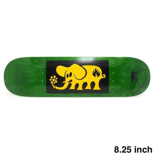 BLACK LABEL DECK ブラックレーベル デッキ TEAM ELEPHANT BLOCK YELLOW GREEN STAIN 8.25 スケートボード スケボー 1