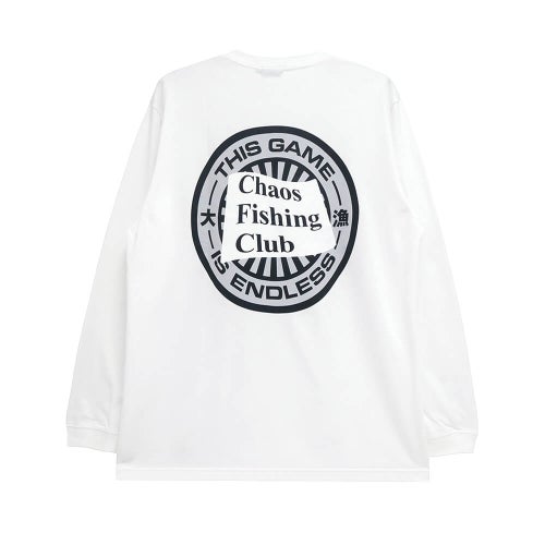 CHAOS FISHING CLUB LONG SLEEVE  カオスフィッシングクラブ  ロングスリーブTシャツ  ENDLESS GAME  WHITE  スケートボード スケボー 