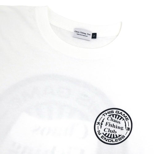 CHAOS FISHING CLUB LONG SLEEVE  カオスフィッシングクラブ  ロングスリーブTシャツ  ENDLESS GAME  WHITE  スケートボード スケボー 2