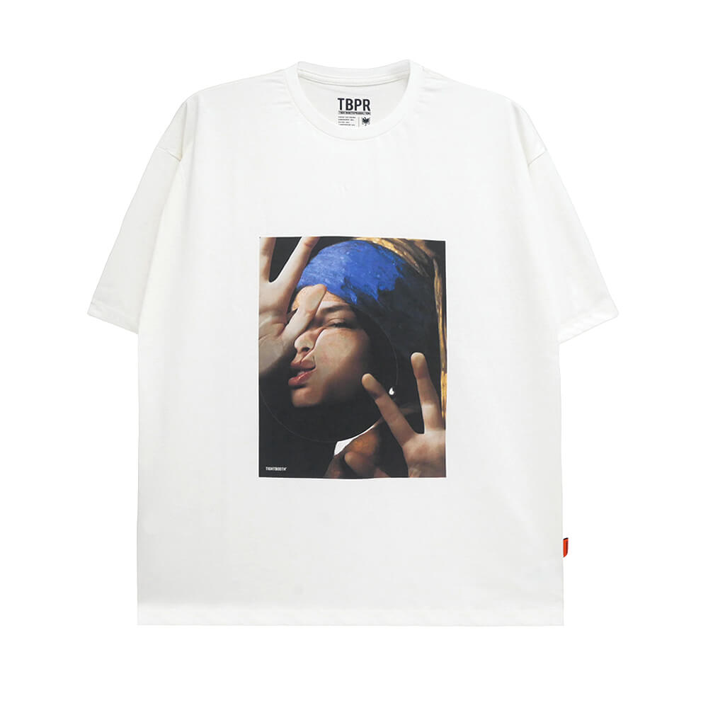 TIGHTBOOTH（TBPR）T-SHIRT  タイトブース  Tシャツ  DISTORTION  WHITE スケートボード スケボー 