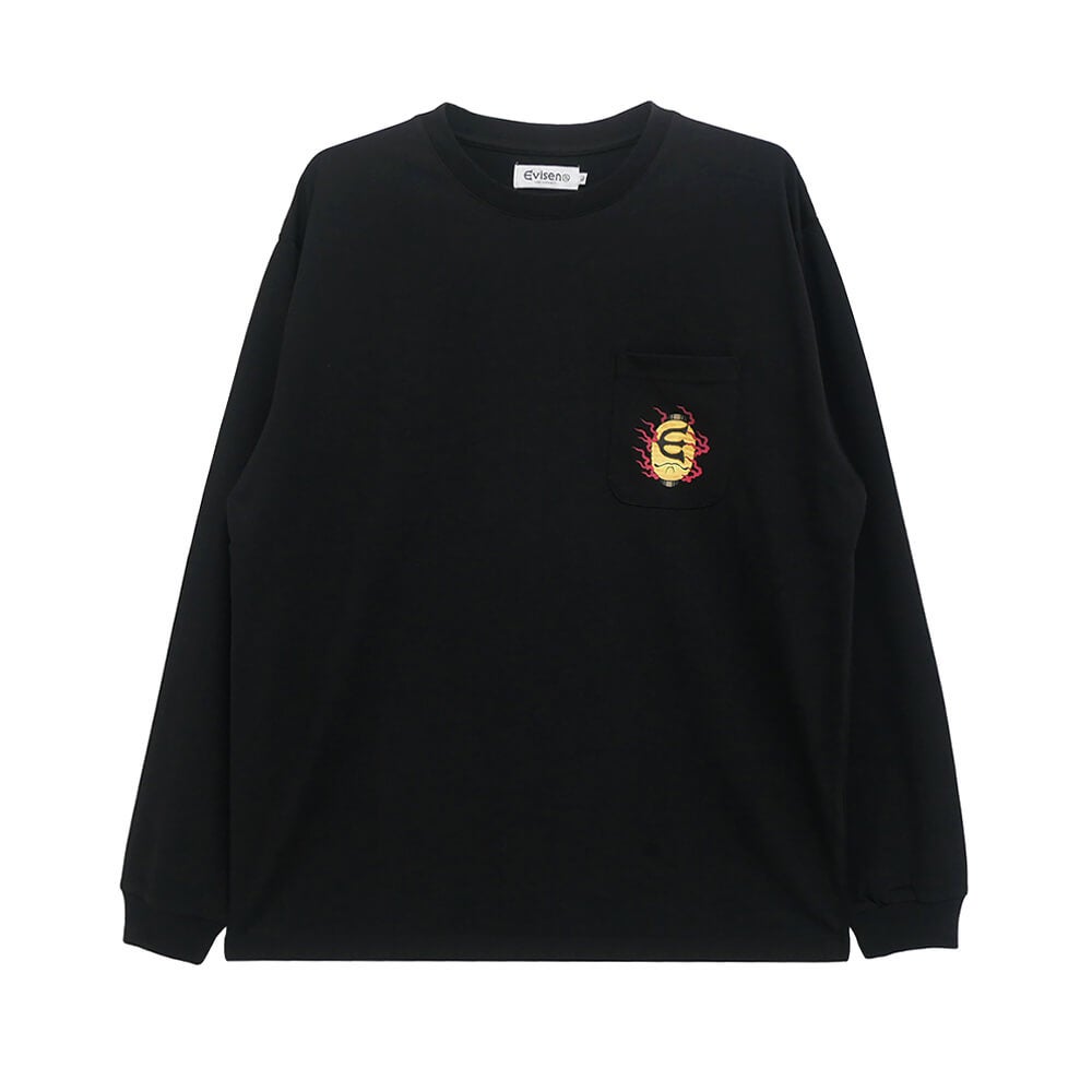 EVISEN LONG SLEEVE  エビセン ロングスリーブTシャツ  HYAKKI YAENZU  BLACK  スケートボード スケボー 1