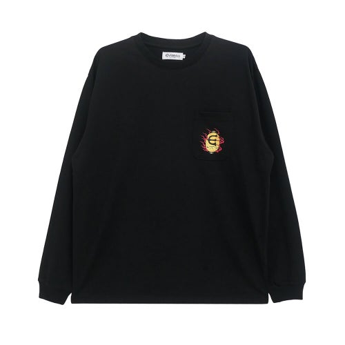 EVISEN LONG SLEEVE  エビセン ロングスリーブTシャツ  HYAKKI YAENZU  BLACK  スケートボード スケボー 1