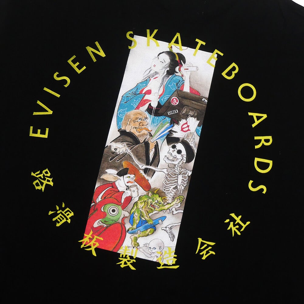 EVISEN LONG SLEEVE  エビセン ロングスリーブTシャツ  HYAKKI YAENZU  BLACK  スケートボード スケボー 3