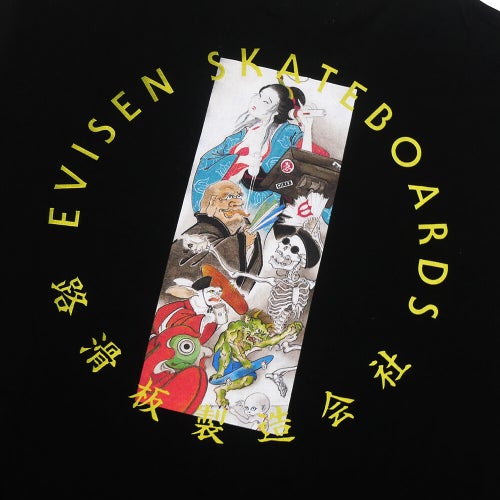 EVISEN LONG SLEEVE  エビセン ロングスリーブTシャツ  HYAKKI YAENZU  BLACK  スケートボード スケボー 3