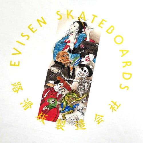EVISEN LONG SLEEVE  エビセン  ロングスリーブTシャツ  HYAKKI YAENZU  WHITE  スケートボード スケボー 3