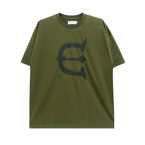 EVISEN T-SHIRT  エビセン  Tシャツ  E LOGO  KHAKI  スケートボード スケボー 