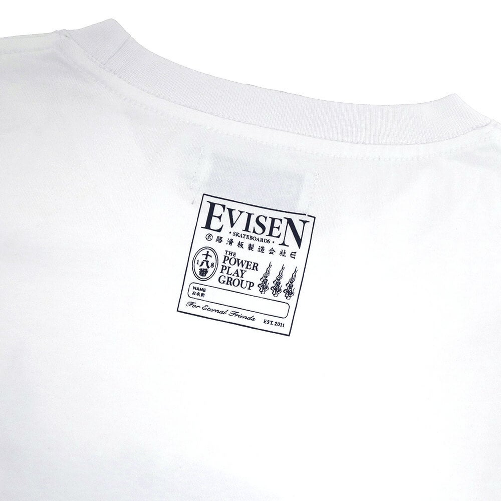 EVISEN T-SHIRT > エビセン  Tシャツ  E LOGO  WHITE  スケートボード スケボー 2