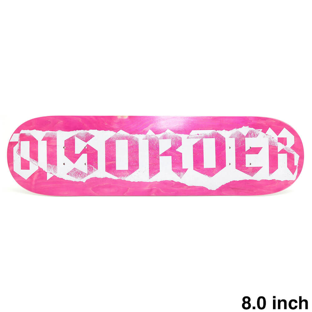 DISORDER DECK ディスオーダー デッキ TEAM RIPPED PINK STAIN 8.0 スケートボード スケボー 1
