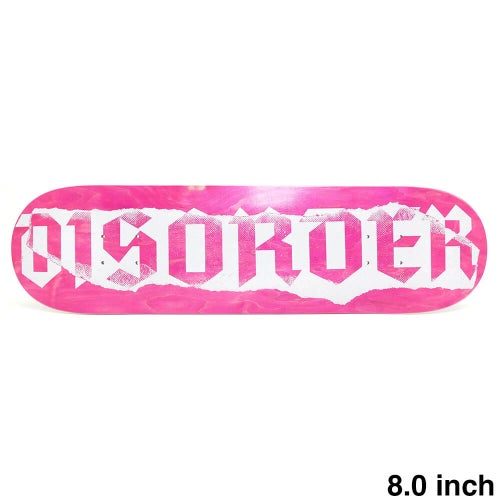 DISORDER DECK ディスオーダー デッキ TEAM RIPPED PINK STAIN 8.0 スケートボード スケボー 1